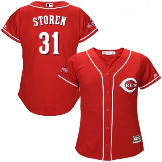 Womens Majestic Cincinnati Reds 31 Drew Storen Replica Red Alternate Cool Base MLB Jersey Womens Majestic Cincinnati Reds 31 Drew Storen Replica Red Alternate Cool Base MLB Jersey