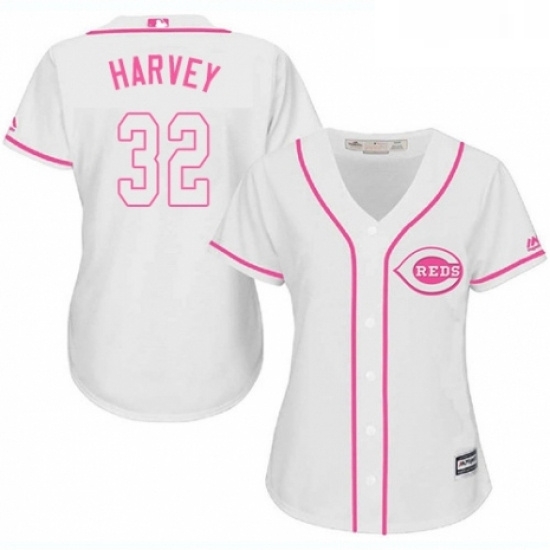 Womens Majestic Cincinnati Reds 32 Matt Harvey Authentic White Fashion Cool Base MLB Jersey Womens Majestic Cincinnati Reds 32 Matt Harvey Authentic White Fashion Cool Base MLB Jersey