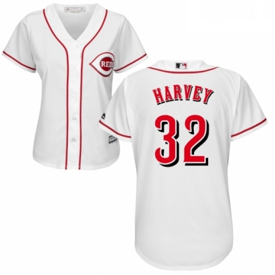 Womens Majestic Cincinnati Reds 32 Matt Harvey Authentic White Home Cool Base MLB Jersey Womens Majestic Cincinnati Reds 32 Matt Harvey Authentic White Home Cool Base MLB Jersey