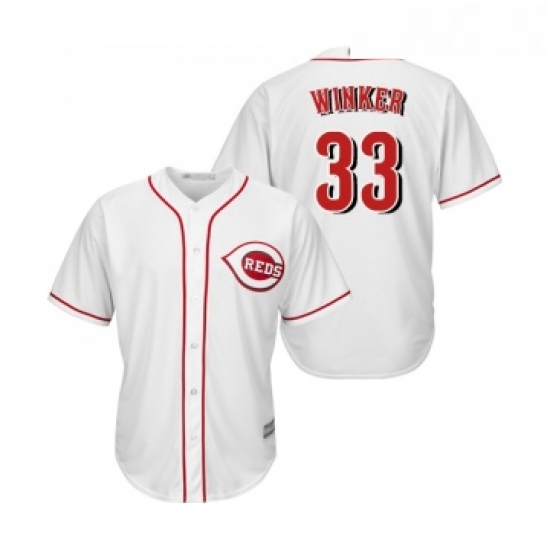 Youth Cincinnati Reds 33 Jesse Winker Replica White Home Cool Base Baseball Jersey Youth Cincinnati Reds 33 Jesse Winker Replica White Home Cool Base Baseball Jersey
