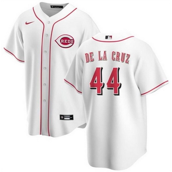 Youth Cincinnati Reds 44 Elly De La Cruz White Stitched Baseball Jersey Youth Cincinnati Reds 44 Elly De La Cruz White Stitched Baseball Jersey