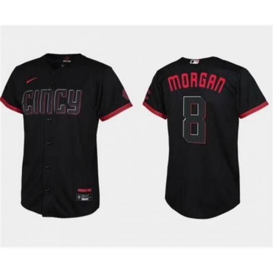 Youth Cincinnati Reds 8 Joe Morgan Black 2023 City Connect Stitched Baseball Jersey Youth Cincinnati Reds 8 Joe Morgan Black 2023 City Connect Stitched Baseball Jersey