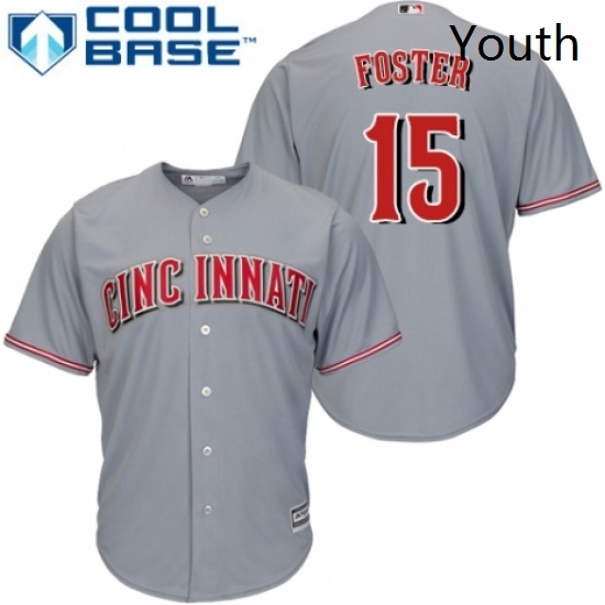Youth Majestic Cincinnati Reds 15 George Foster Authentic Grey Road Cool Base MLB Jersey Youth Majestic Cincinnati Reds 15 George Foster Authentic Grey Road Cool Base MLB Jersey