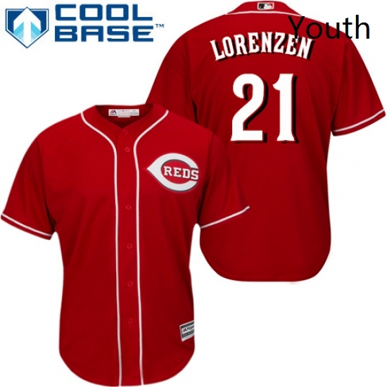 Youth Majestic Cincinnati Reds 21 Michael Lorenzen Authentic Red Alternate Cool Base MLB Jersey Youth Majestic Cincinnati Reds 21 Michael Lorenzen Authentic Red Alternate Cool Base MLB Jersey