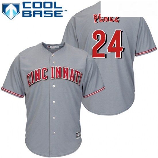 Youth Majestic Cincinnati Reds 24 Tony Perez Authentic Grey Road Cool Base MLB Jersey Youth Majestic Cincinnati Reds 24 Tony Perez Authentic Grey Road Cool Base MLB Jersey