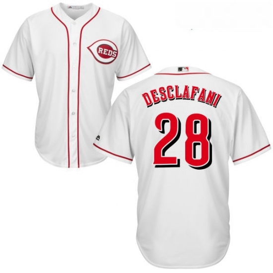 Youth Majestic Cincinnati Reds 28 Anthony DeSclafani Replica White Home Cool Base MLB Jersey Youth Majestic Cincinnati Reds 28 Anthony DeSclafani Replica White Home Cool Base MLB Jersey