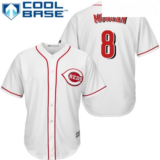 Youth Majestic Cincinnati Reds 8 Joe Morgan Replica White Home Cool Base MLB Jersey Youth Majestic Cincinnati Reds 8 Joe Morgan Replica White Home Cool Base MLB Jersey