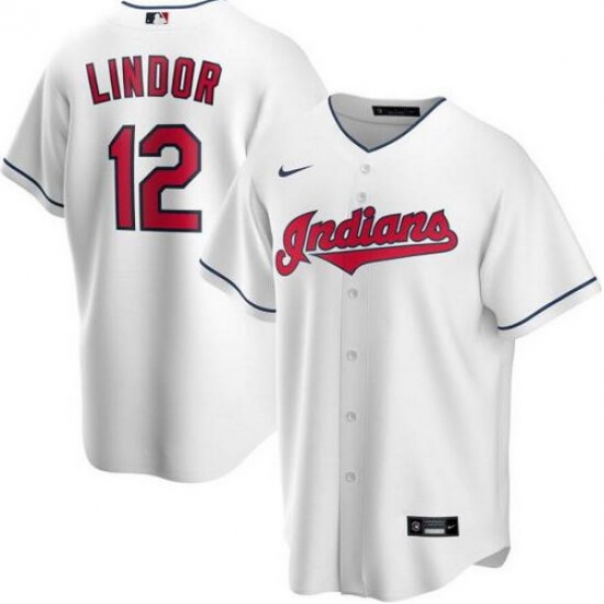 Indians 12 Francisco Lindor White 2020 Nike Cool Base Jersey Indians 12 Francisco Lindor White 2020 Nike Cool Base Jersey