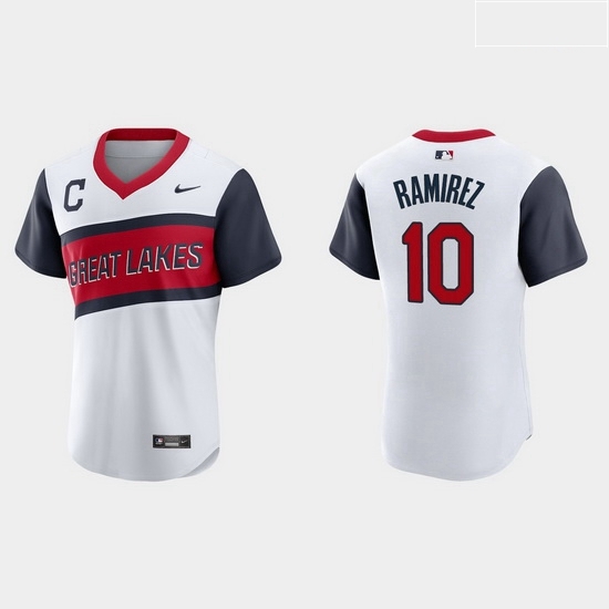 Men Cleveland Indians 10 Harold Ramirez Men Nike White 2021 Little League Class Authentic MLB Jersey Men Cleveland Indians 10 Harold Ramirez Men Nike White 2021 Little League Class Authentic MLB Jersey