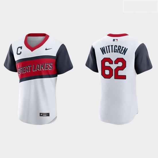 Men Cleveland Indians 62 Nick Wittgren Men Nike White 2021 Little League Class Authentic MLB Jersey Men Cleveland Indians 62 Nick Wittgren Men Nike White 2021 Little League Class Authentic MLB Jersey