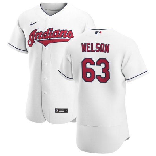 Men Cleveland Indians 63 Kyle Nelson Men Nike White Home 2020 Flex Base Team MLB Jersey Men Cleveland Indians 63 Kyle Nelson Men Nike White Home 2020 Flex Base Team MLB Jersey