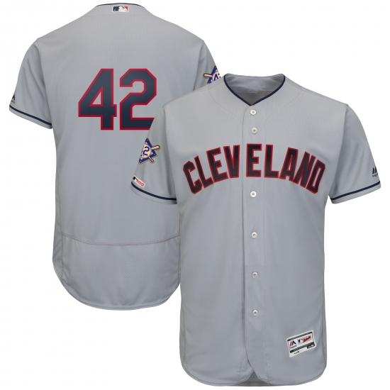 Men Cleveland Indians Majestic 2019 Jackie Robinson Day Grey Jersey Men Cleveland Indians Majestic 2019 Jackie Robinson Day Grey Jersey
