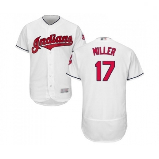 Mens Cleveland Indians 17 Brad Miller White Home Flex Base Authentic Collection Baseball Jersey Mens Cleveland Indians 17 Brad Miller White Home Flex Base Authentic Collection Baseball Jersey