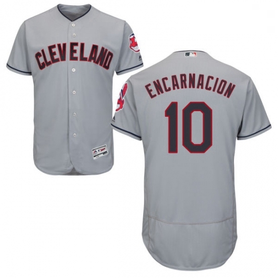 Mens Majestic Cleveland Indians 10 Edwin Encarnacion Grey Flexbase Authentic Collection MLB Jersey Mens Majestic Cleveland Indians 10 Edwin Encarnacion Grey Flexbase Authentic Collection MLB Jersey