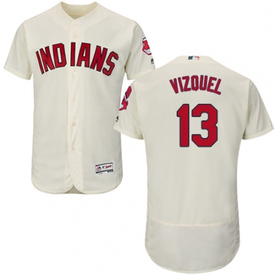 Mens Majestic Cleveland Indians 13 Omar Vizquel Cream Alternate Flex Base Authentic Collection MLB Jersey Mens Majestic Cleveland Indians 13 Omar Vizquel Cream Alternate Flex Base Authentic Collection MLB Jersey