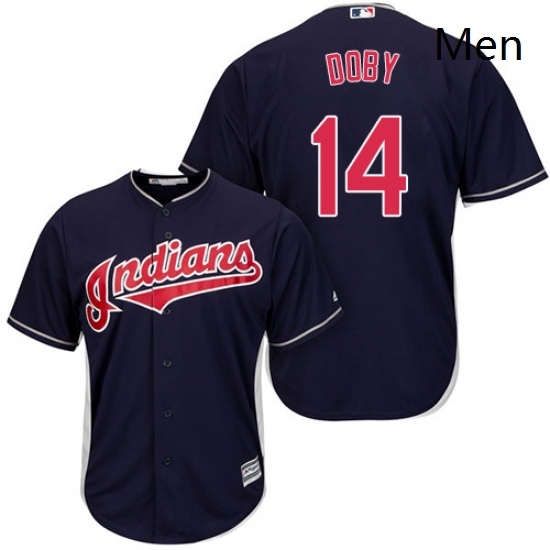 Mens Majestic Cleveland Indians 14 Larry Doby Replica Navy Blue Alternate 1 Cool Base MLB Jersey Mens Majestic Cleveland Indians 14 Larry Doby Replica Navy Blue Alternate 1 Cool Base MLB Jersey