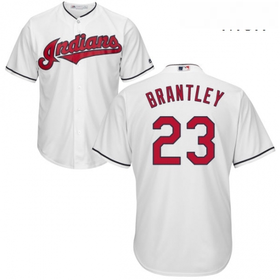 Mens Majestic Cleveland Indians 23 Michael Brantley Replica White Home Cool Base MLB Jersey Mens Majestic Cleveland Indians 23 Michael Brantley Replica White Home Cool Base MLB Jersey