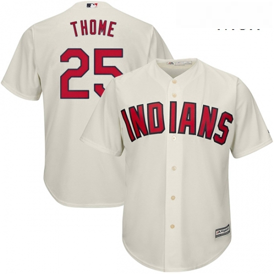 Mens Majestic Cleveland Indians 25 Jim Thome Replica Cream Alternate 2 Cool Base MLB Jersey Mens Majestic Cleveland Indians 25 Jim Thome Replica Cream Alternate 2 Cool Base MLB Jersey