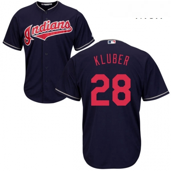 Mens Majestic Cleveland Indians 28 Corey Kluber Replica Navy Blue Alternate 1 Cool Base MLB Jersey Mens Majestic Cleveland Indians 28 Corey Kluber Replica Navy Blue Alternate 1 Cool Base MLB Jersey
