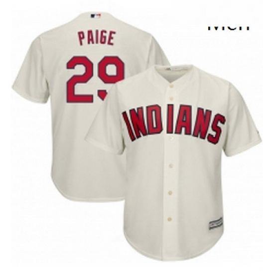 Mens Majestic Cleveland Indians 29 Satchel Paige Replica Cream Alternate 2 Cool Base MLB Jersey Mens Majestic Cleveland Indians 29 Satchel Paige Replica Cream Alternate 2 Cool Base MLB Jersey