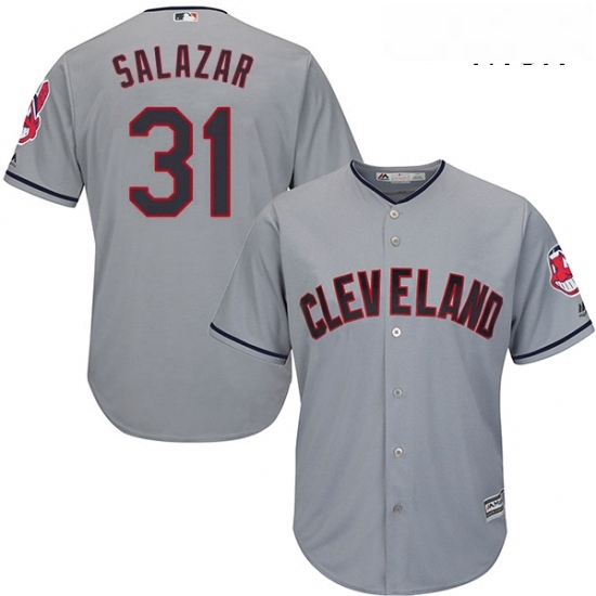 Mens Majestic Cleveland Indians 31 Danny Salazar Replica Grey Road Cool Base MLB Jersey Mens Majestic Cleveland Indians 31 Danny Salazar Replica Grey Road Cool Base MLB Jersey