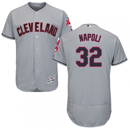 Mens Majestic Cleveland Indians 32 Mike Napoli Grey Road Flex Base Authentic Collection MLB Jersey Mens Majestic Cleveland Indians 32 Mike Napoli Grey Road Flex Base Authentic Collection MLB Jersey