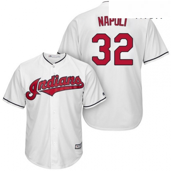 Mens Majestic Cleveland Indians 32 Mike Napoli Replica White Home Cool Base MLB Jersey Mens Majestic Cleveland Indians 32 Mike Napoli Replica White Home Cool Base MLB Jersey