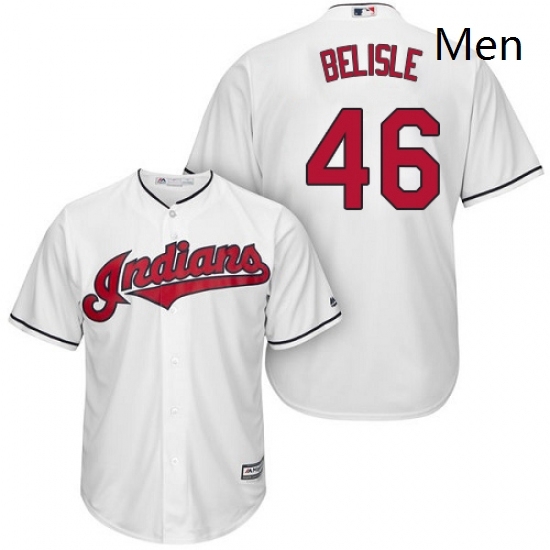 Mens Majestic Cleveland Indians 46 Matt Belisle Replica White Home Cool Base MLB Jersey Mens Majestic Cleveland Indians 46 Matt Belisle Replica White Home Cool Base MLB Jersey