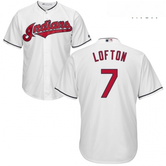 Mens Majestic Cleveland Indians 7 Kenny Lofton Replica White Home Cool Base MLB Jersey Mens Majestic Cleveland Indians 7 Kenny Lofton Replica White Home Cool Base MLB Jersey