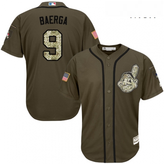 Mens Majestic Cleveland Indians 9 Carlos Baerga Replica Green Salute to Service MLB Jersey Mens Majestic Cleveland Indians 9 Carlos Baerga Replica Green Salute to Service MLB Jersey