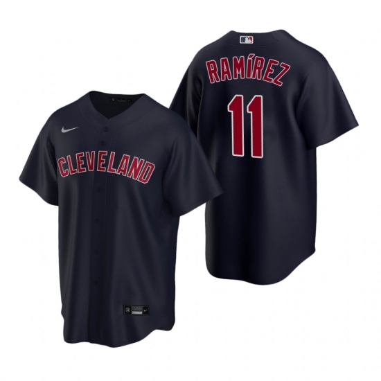 Mens Nike Cleveland Indians 11 Jose Ramirez Navy Alternate Stitched Baseball Jerse Mens Nike Cleveland Indians 11 Jose Ramirez Navy Alternate Stitched Baseball Jerse