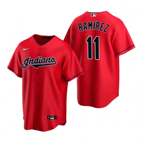 Mens Nike Cleveland Indians 11 Jose Ramirez Red Alternate Stitched Baseball Jerse Mens Nike Cleveland Indians 11 Jose Ramirez Red Alternate Stitched Baseball Jerse