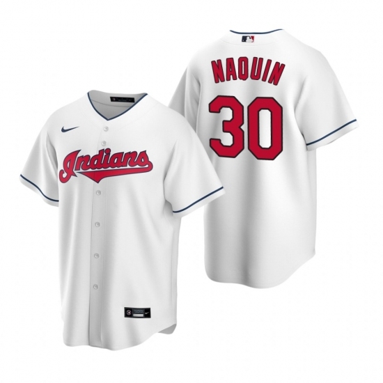 Mens Nike Cleveland Indians 30 Tyler Naquin White Home Stitched Baseball Jerse Mens Nike Cleveland Indians 30 Tyler Naquin White Home Stitched Baseball Jerse