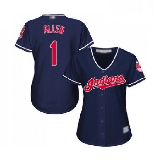 Womens Cleveland Indians 1 Greg Allen Replica Navy Blue Alternate 1 Cool Base Baseball Jersey Womens Cleveland Indians 1 Greg Allen Replica Navy Blue Alternate 1 Cool Base Baseball Jersey