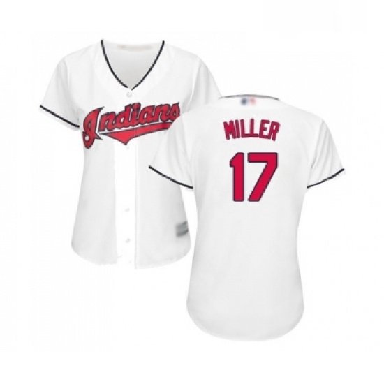 Womens Cleveland Indians 17 Brad Miller Replica White Home Cool Base Baseball Jersey Womens Cleveland Indians 17 Brad Miller Replica White Home Cool Base Baseball Jersey