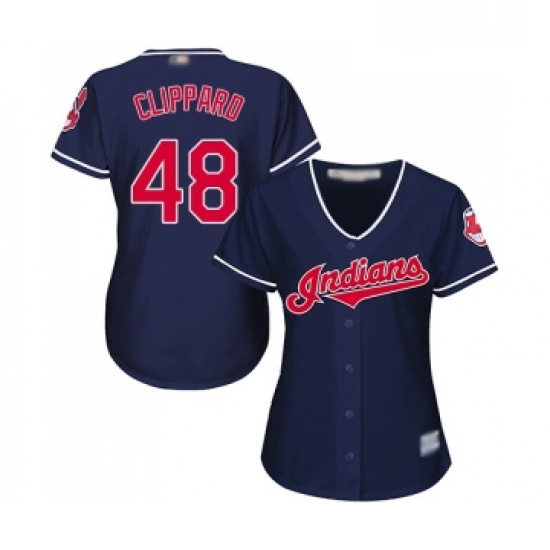 Womens Cleveland Indians 48 Tyler Clippard Replica Navy Blue Alternate 1 Cool Base Baseball Jersey Womens Cleveland Indians 48 Tyler Clippard Replica Navy Blue Alternate 1 Cool Base Baseball Jersey