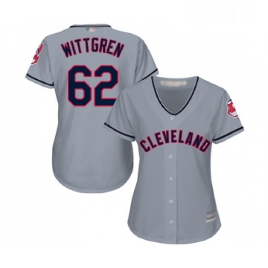 Womens Cleveland Indians 62 Nick Wittgren Replica Grey Road Cool Base Baseball Jersey Womens Cleveland Indians 62 Nick Wittgren Replica Grey Road Cool Base Baseball Jersey