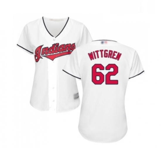 Womens Cleveland Indians 62 Nick Wittgren Replica White Home Cool Base Baseball Jersey Womens Cleveland Indians 62 Nick Wittgren Replica White Home Cool Base Baseball Jersey