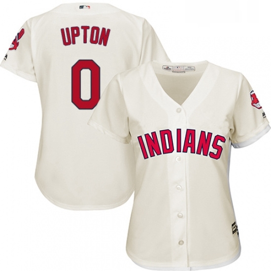 Womens Majestic Cleveland Indians 0 BJ Upton Authentic Cream Alternate 2 Cool Base MLB Jersey Womens Majestic Cleveland Indians 0 BJ Upton Authentic Cream Alternate 2 Cool Base MLB Jersey