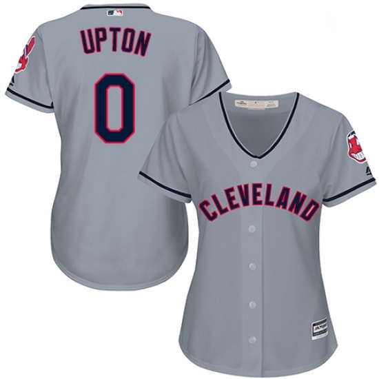 Womens Majestic Cleveland Indians 0 BJ Upton Replica Grey Road Cool Base MLB Jersey Womens Majestic Cleveland Indians 0 BJ Upton Replica Grey Road Cool Base MLB Jersey