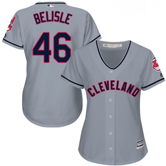Womens Majestic Cleveland Indians 46 Matt Belisle Replica Grey Road Cool Base MLB Jersey Womens Majestic Cleveland Indians 46 Matt Belisle Replica Grey Road Cool Base MLB Jersey