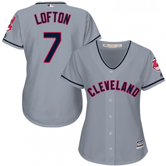 Womens Majestic Cleveland Indians 7 Kenny Lofton Replica Grey Road Cool Base MLB Jersey Womens Majestic Cleveland Indians 7 Kenny Lofton Replica Grey Road Cool Base MLB Jersey