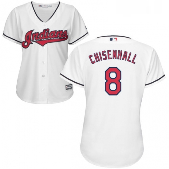 Womens Majestic Cleveland Indians 8 Lonnie Chisenhall Authentic White Home Cool Base MLB Jersey Womens Majestic Cleveland Indians 8 Lonnie Chisenhall Authentic White Home Cool Base MLB Jersey
