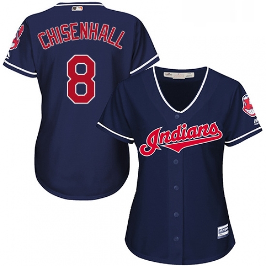 Womens Majestic Cleveland Indians 8 Lonnie Chisenhall Replica Navy Blue Alternate 1 Cool Base MLB Jersey Womens Majestic Cleveland Indians 8 Lonnie Chisenhall Replica Navy Blue Alternate 1 Cool Base MLB Jersey