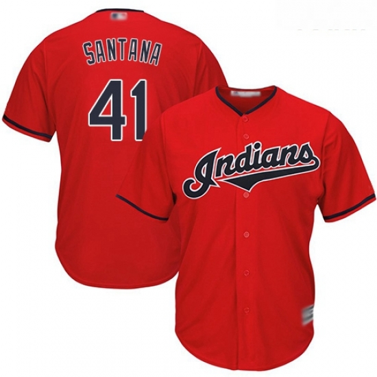 Indians #41 Carlos Santana Red Alternate Stitched Youth Baseball Jersey Indians #41 Carlos Santana Red Alternate Stitched Youth Baseball Jersey