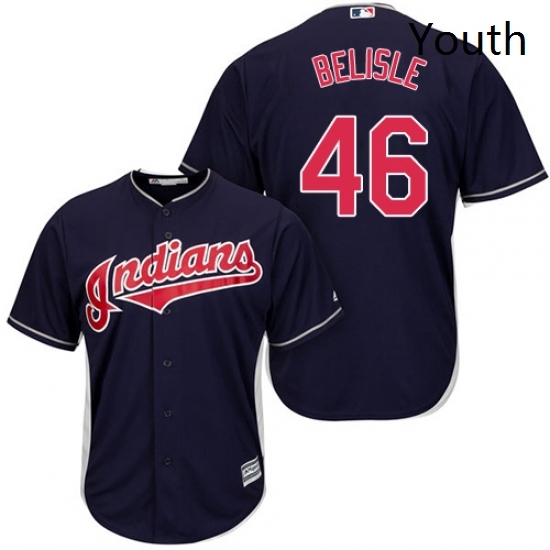 Youth Majestic Cleveland Indians 46 Matt Belisle Authentic Navy Blue Alternate 1 Cool Base MLB Jersey Youth Majestic Cleveland Indians 46 Matt Belisle Authentic Navy Blue Alternate 1 Cool Base MLB Jersey