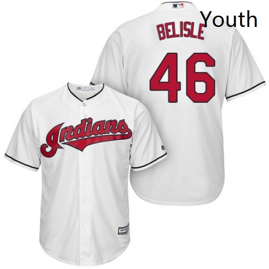 Youth Majestic Cleveland Indians 46 Matt Belisle Authentic White Home Cool Base MLB Jersey Youth Majestic Cleveland Indians 46 Matt Belisle Authentic White Home Cool Base MLB Jersey