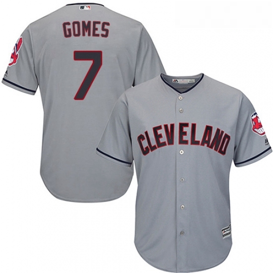Youth Majestic Cleveland Indians 7 Yan Gomes Authentic Grey Road Cool Base MLB Jersey Youth Majestic Cleveland Indians 7 Yan Gomes Authentic Grey Road Cool Base MLB Jersey
