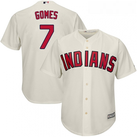 Youth Majestic Cleveland Indians 7 Yan Gomes Replica Cream Alternate 2 Cool Base MLB Jersey Youth Majestic Cleveland Indians 7 Yan Gomes Replica Cream Alternate 2 Cool Base MLB Jersey