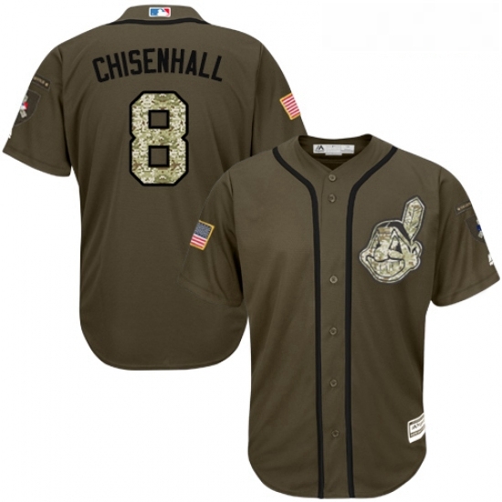 Youth Majestic Cleveland Indians 8 Lonnie Chisenhall Authentic Green Salute to Service MLB Jersey Youth Majestic Cleveland Indians 8 Lonnie Chisenhall Authentic Green Salute to Service MLB Jersey